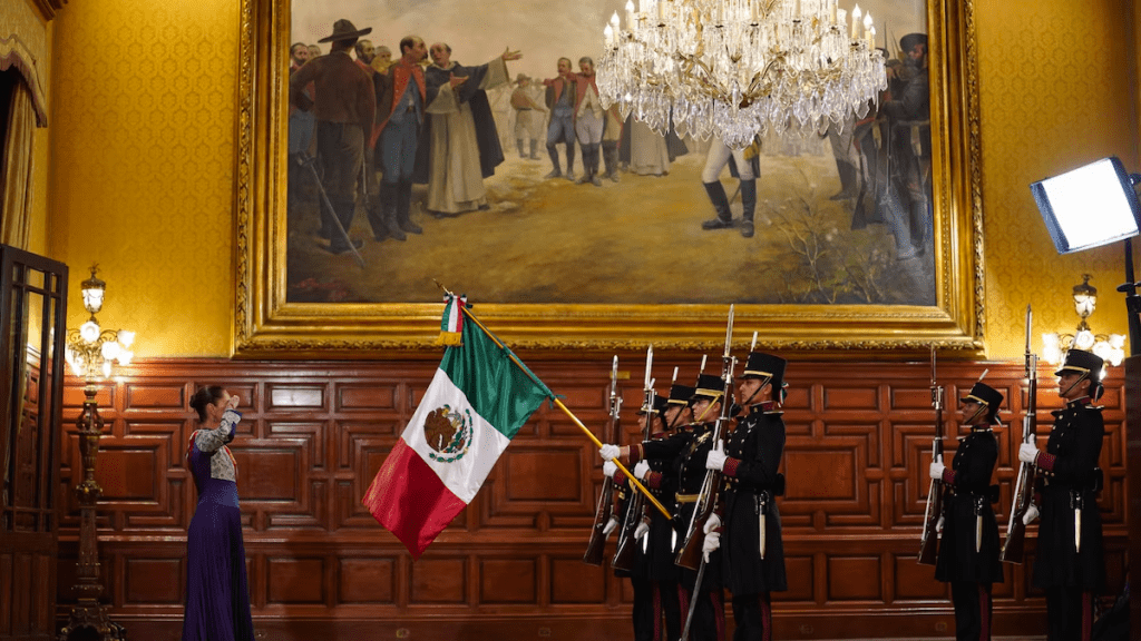 Escolta de mujeres en el ‘Grito’ de Sheinbaum: Ellas son las militares que acompañaron a la&nbsp;presidenta