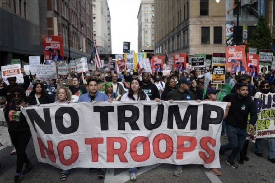 Trump desata protestas en Chicago con retórica de guerra y&nbsp;deportaciones
