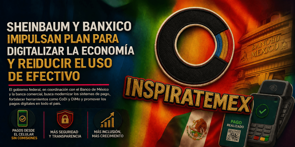 Sheinbaum anuncia plan con Banxico y banca comercial para digitalizar la economía y reducir uso de&nbsp;efectivo